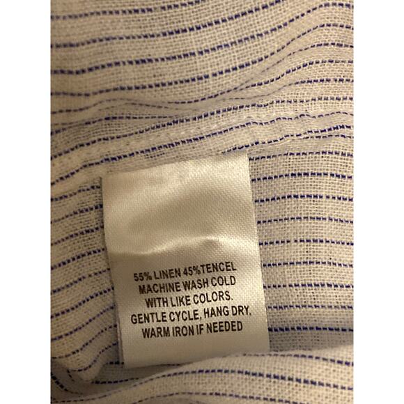 Brand New Untuckit Women's 18 Regular Angelen Blue White Long Sleeve Shirt Top - Picture 6 of 6